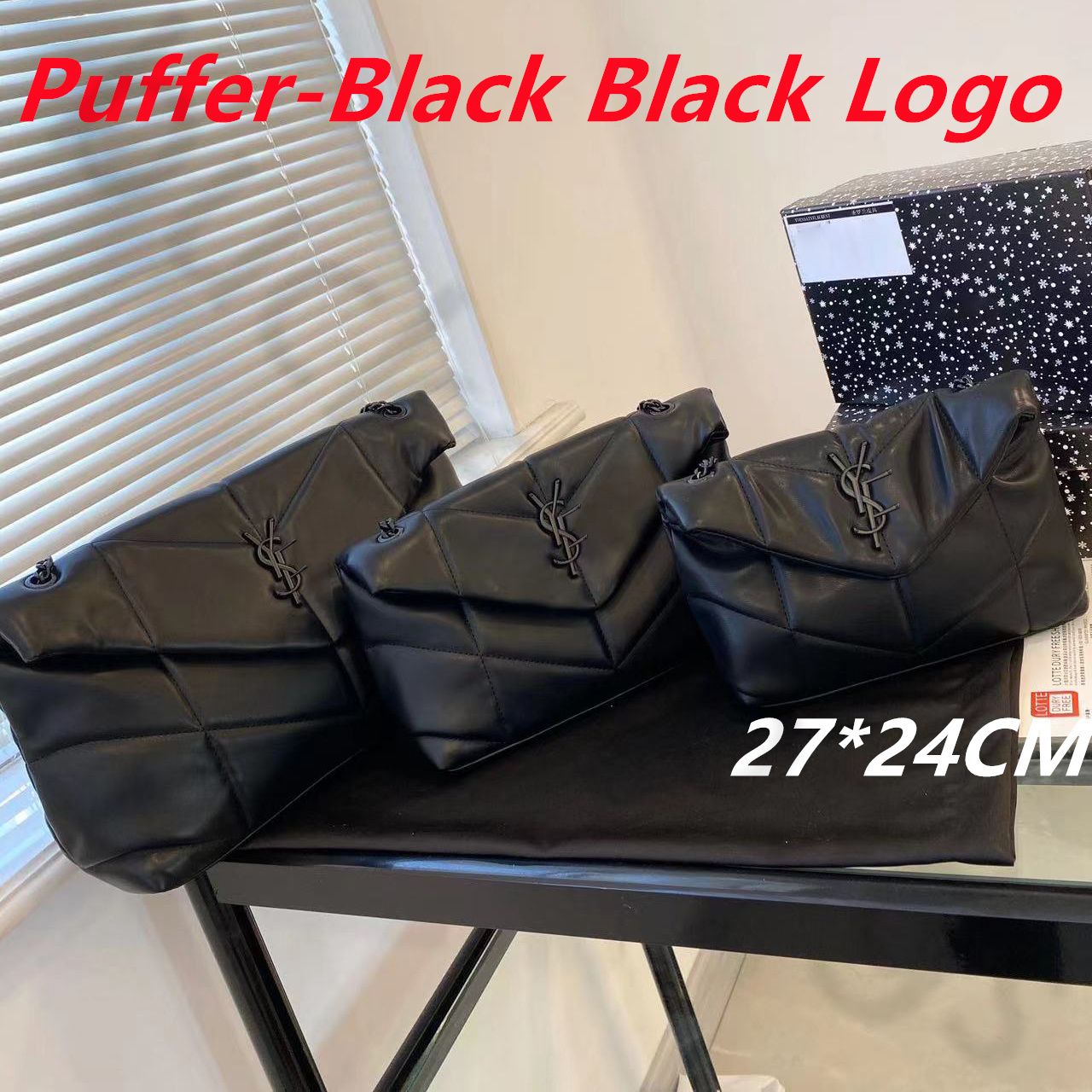 puffer-zwart zwart S
