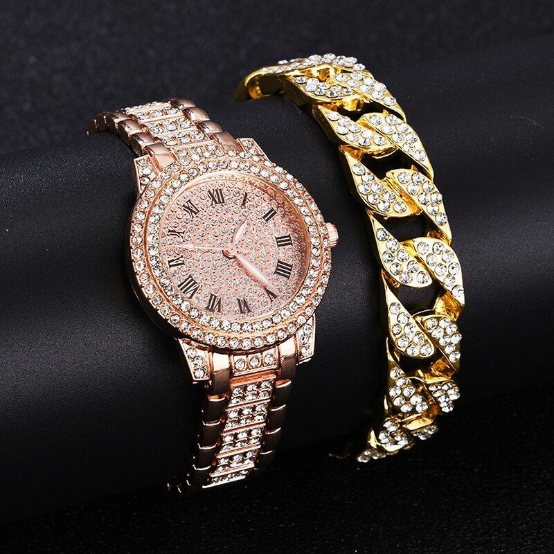 2pcs set rose gold