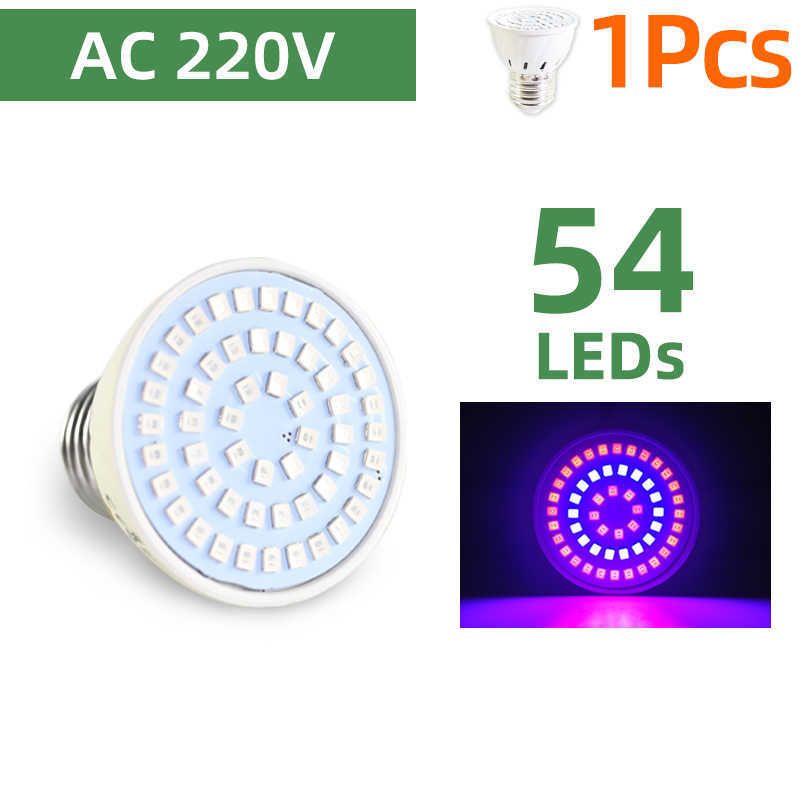 1PC成長220V 54LED