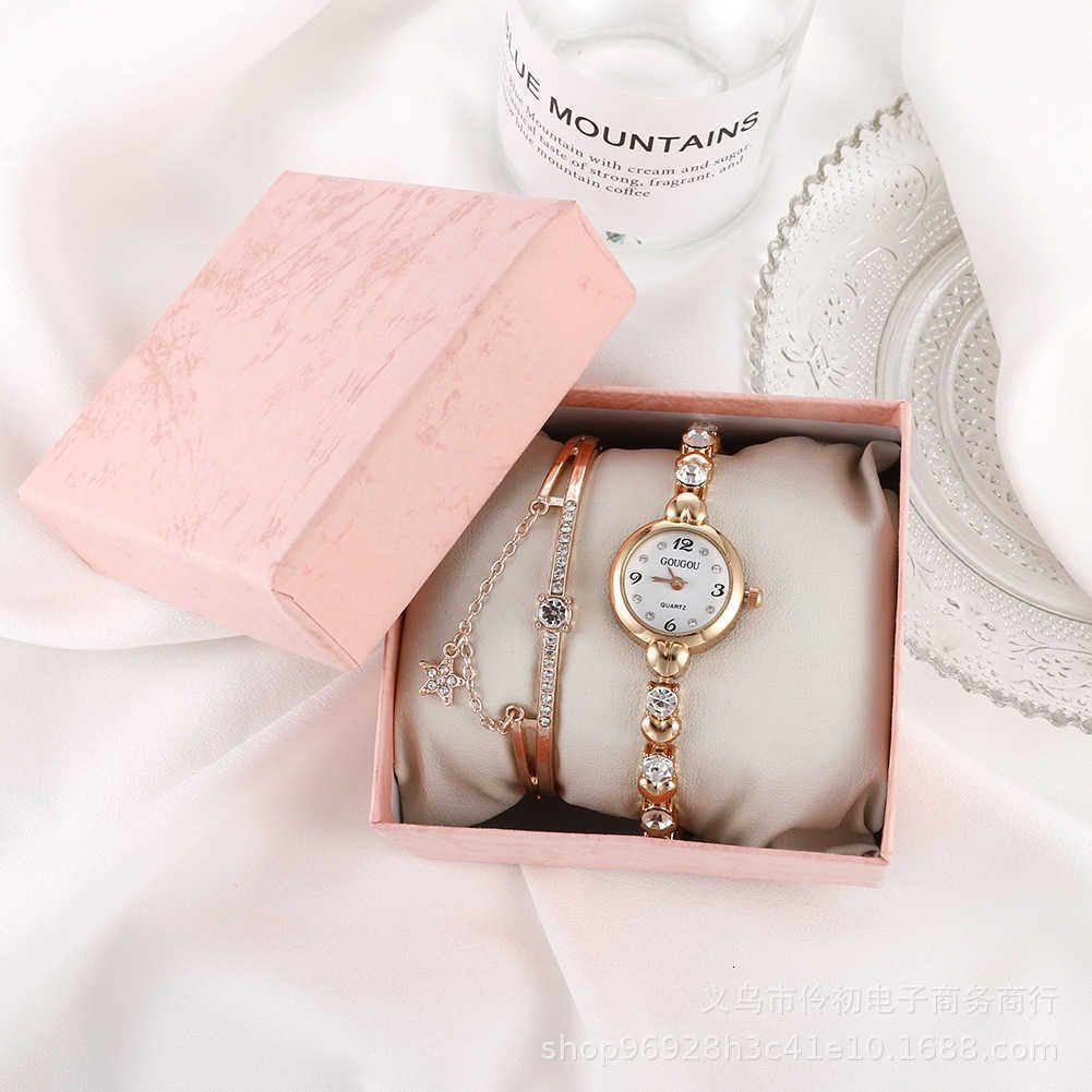Mei Gold White Watch + Armband + Watc