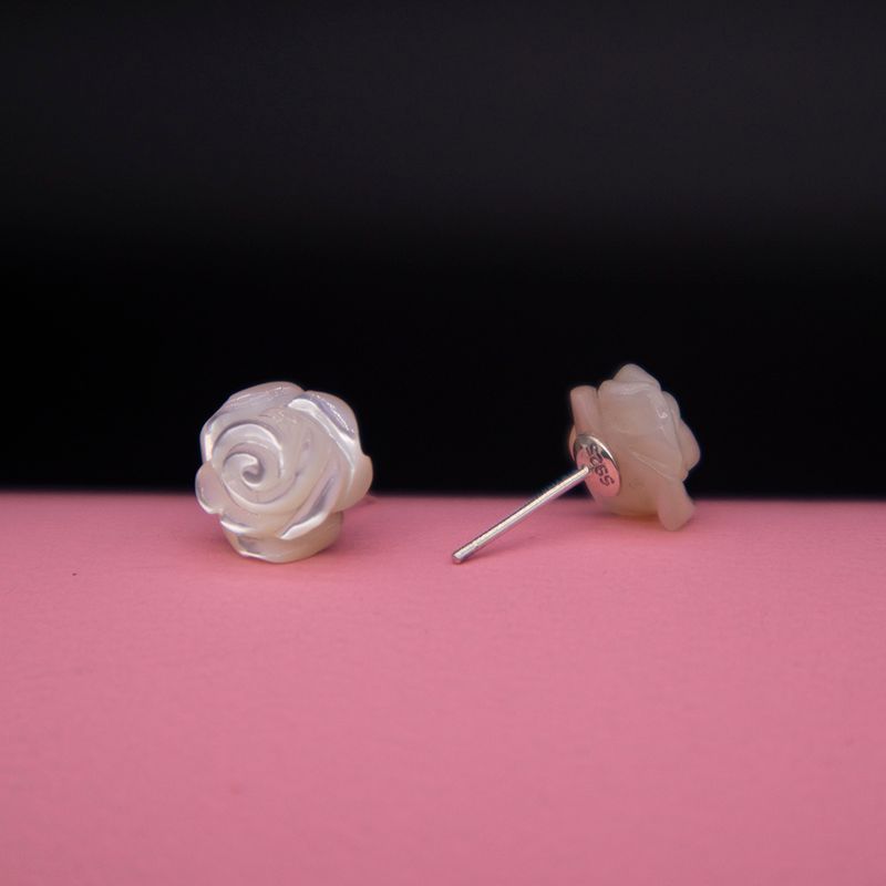 Rose oorbellen 925 Sterling Silver