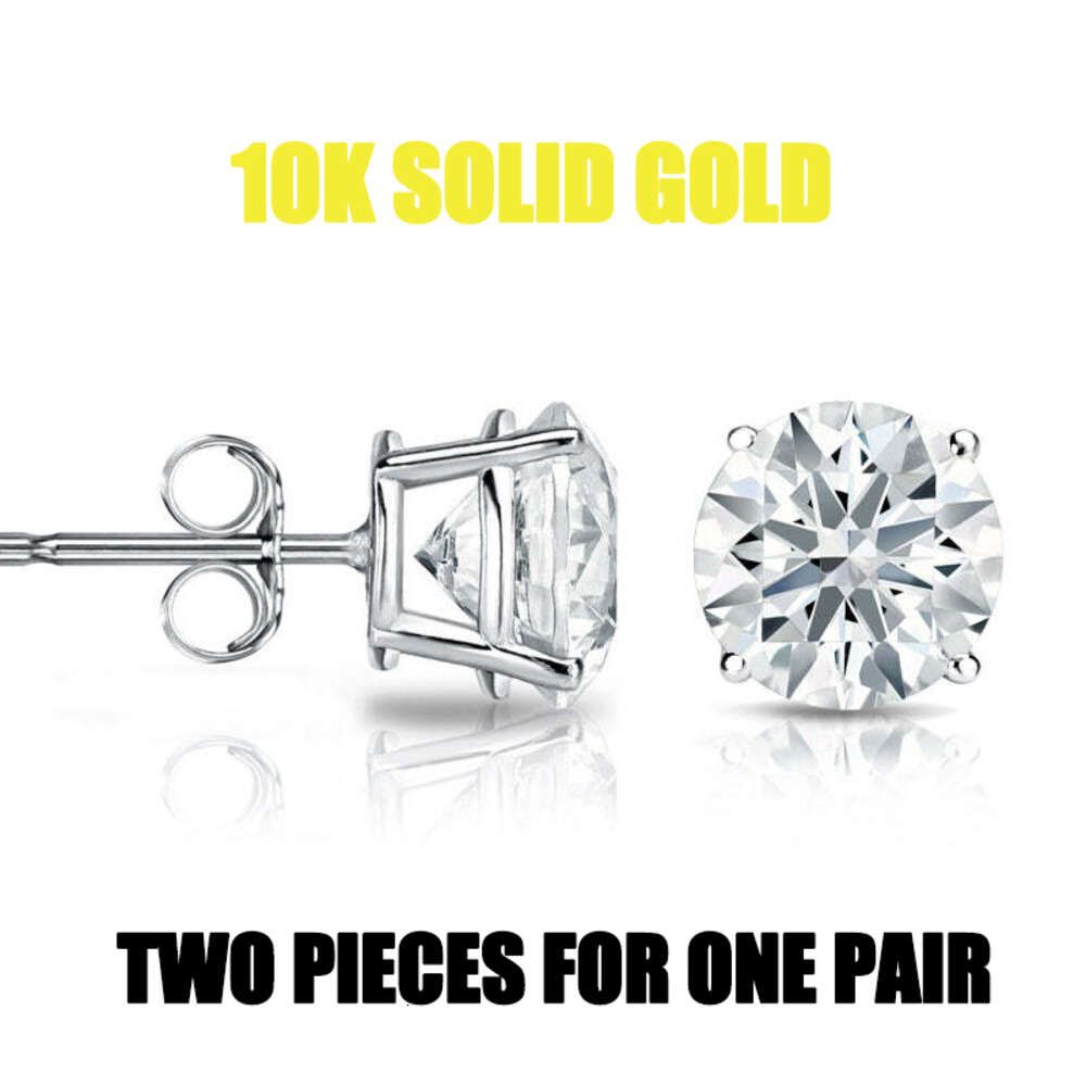 Wg(10k Solid Gold)-2ct Per Piece(two P