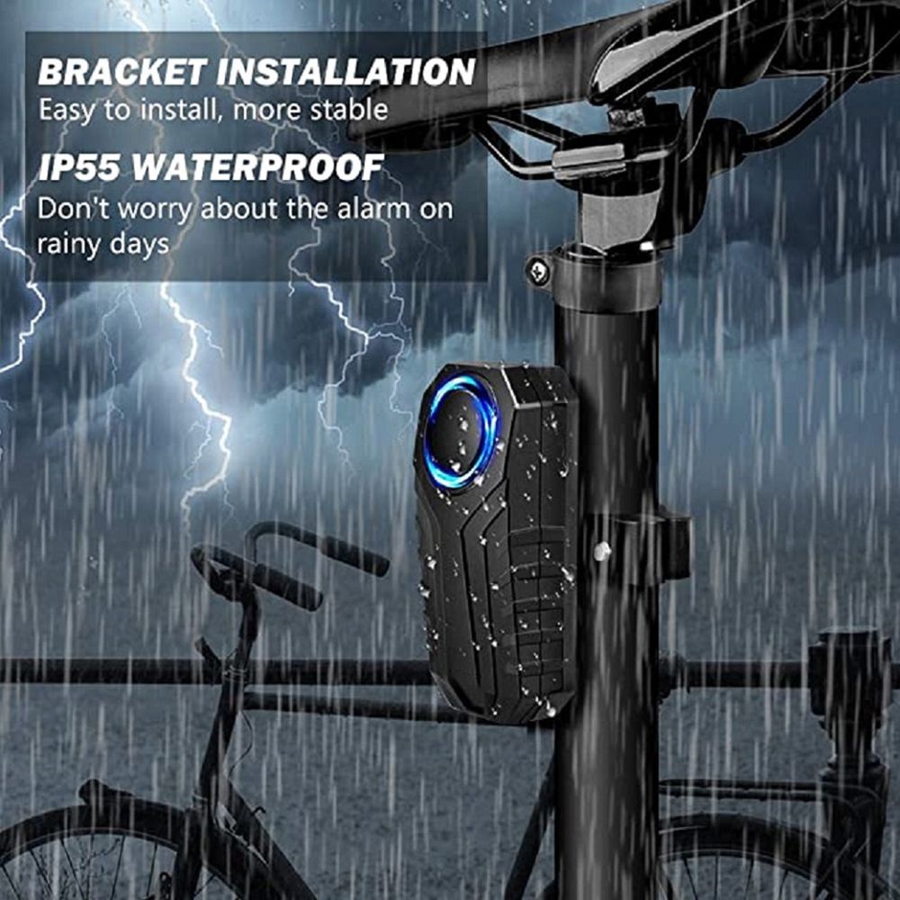 Waterproof Motorcycle Alarm Bike Anti-Theft Alarm Wireless Remote