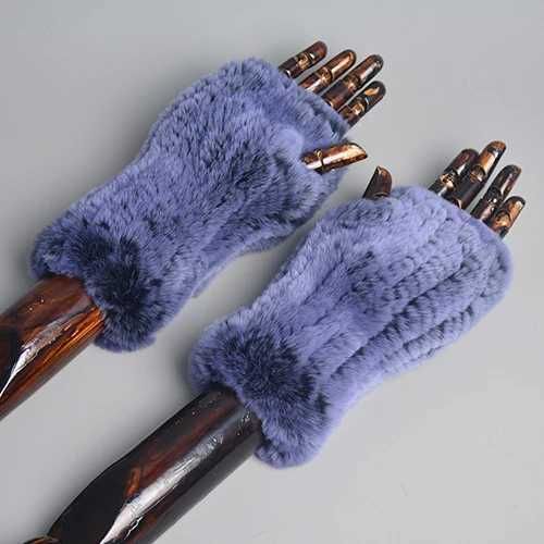 Handskar denim blå