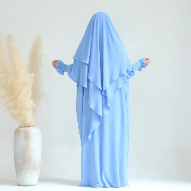 1 Sky Blue Jilbab Set