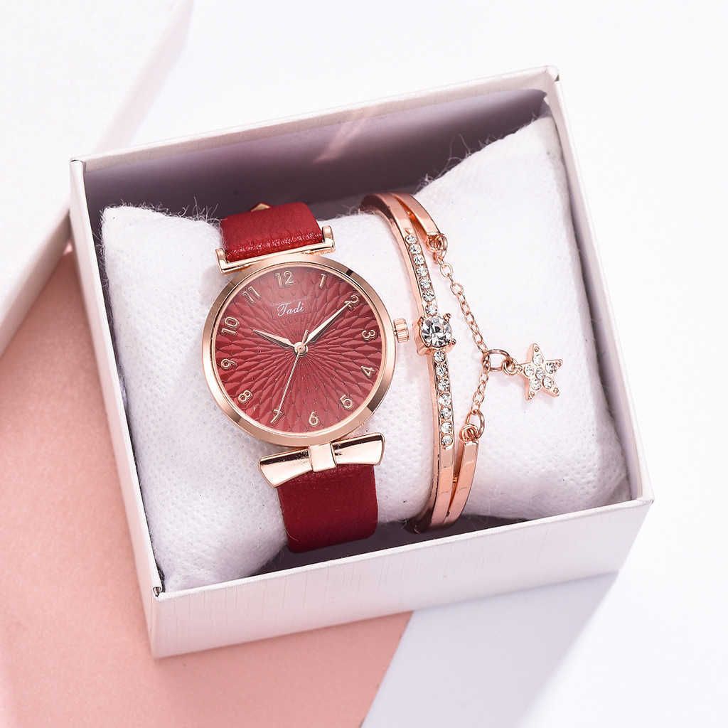 Orologio rosso + braccialetto + scatola