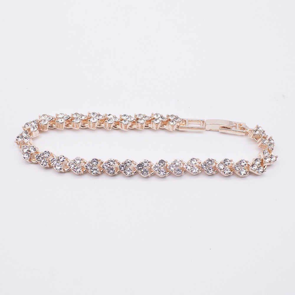 roségouden armband met enkele diamant