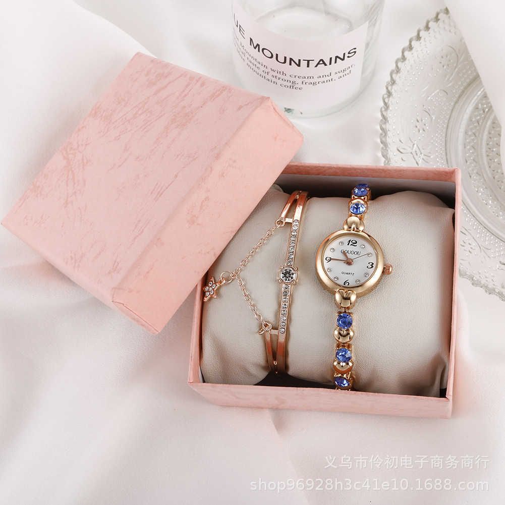 Mei Gold Blue Watch + Armband + Watch