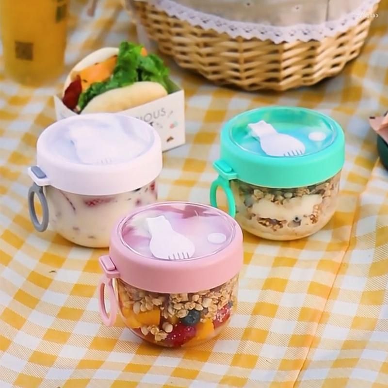 3 Pack Overnight Oats Jars Cereal Milk Container On The Go Leakproof  Oatmeal Jar