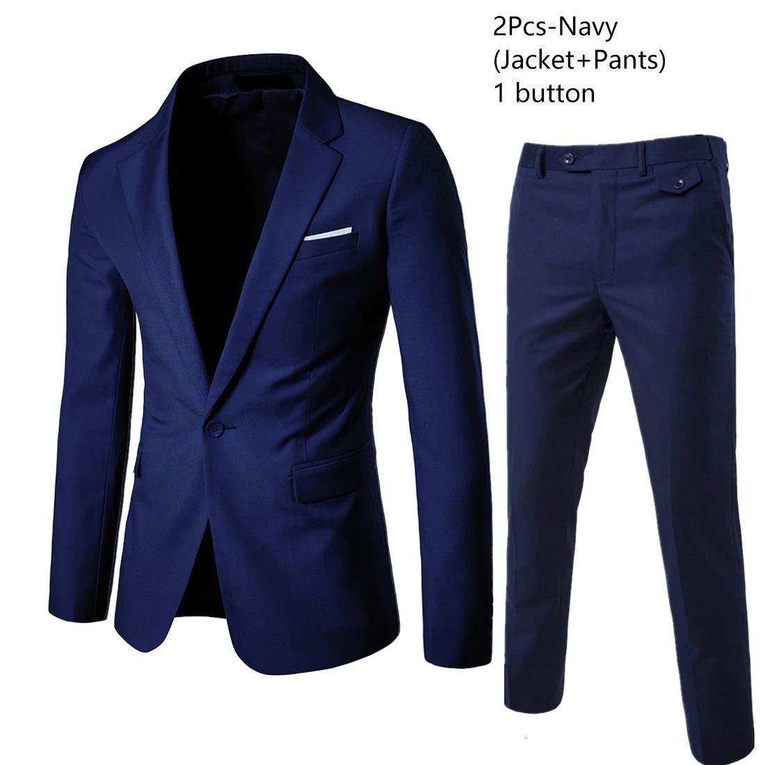 navy 2-piece suit