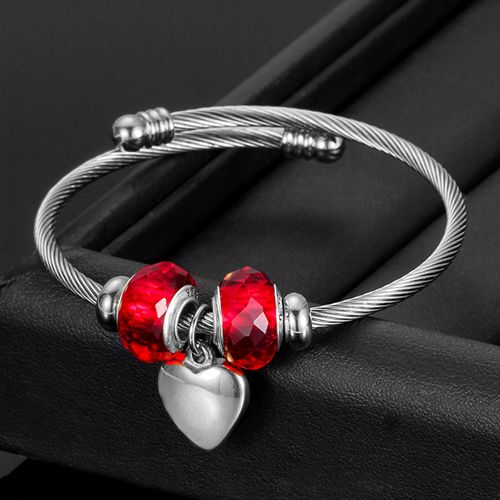 Silver Red Bead