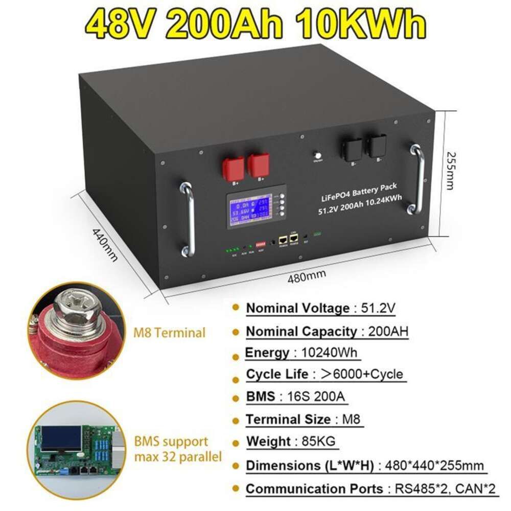 48V 200AH 10KWH