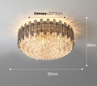 Clear Crystal 60 cm Lampa sufitowa ciepła