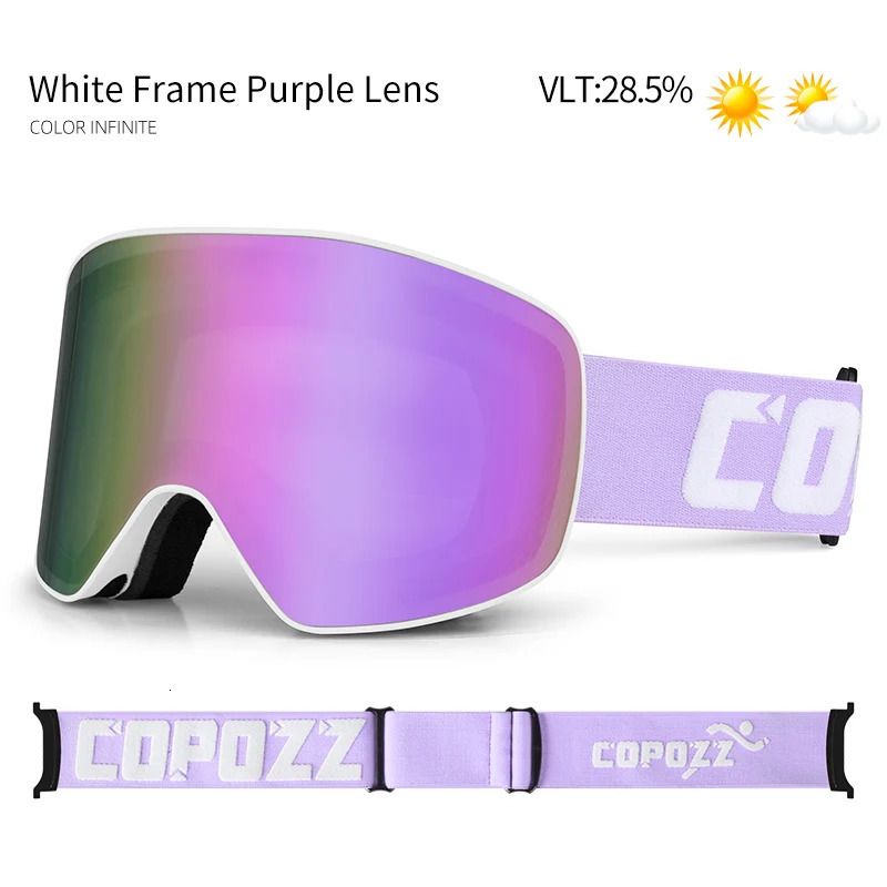 白い紫色のレンズ
