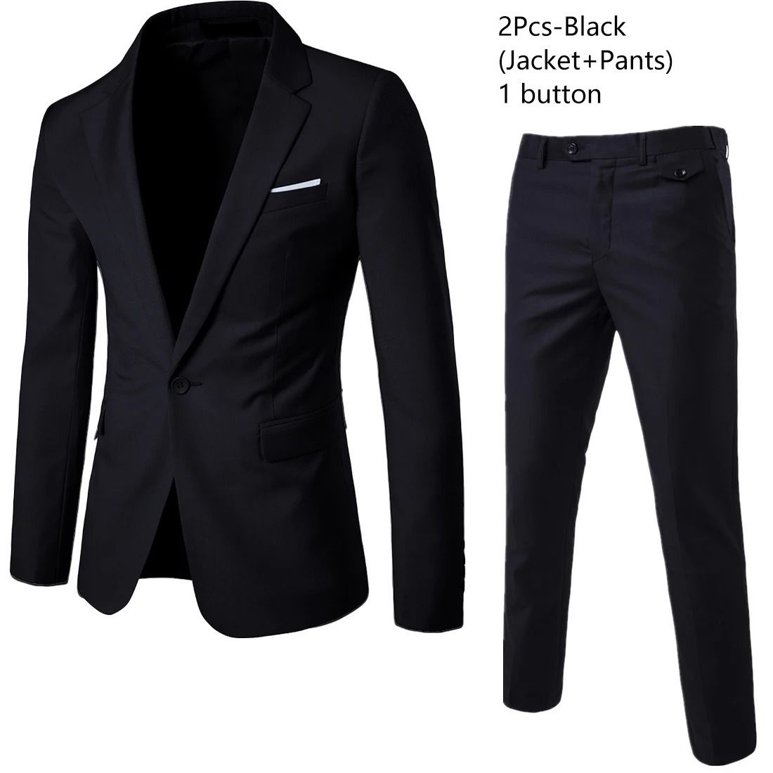 black 2-piece suit