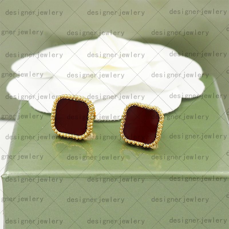 earring gold+red