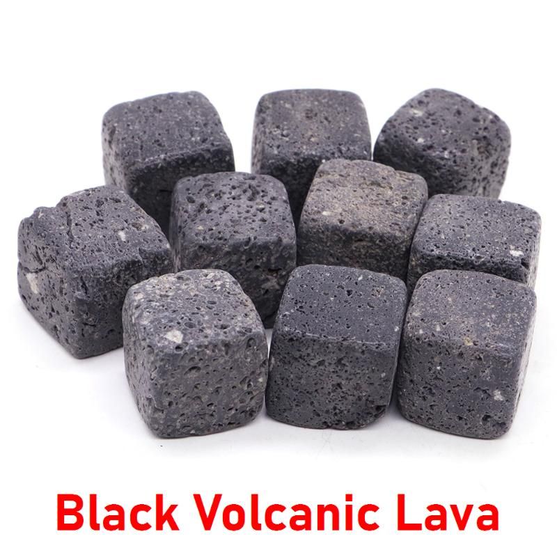 Lava vulcânica preta 1pcs