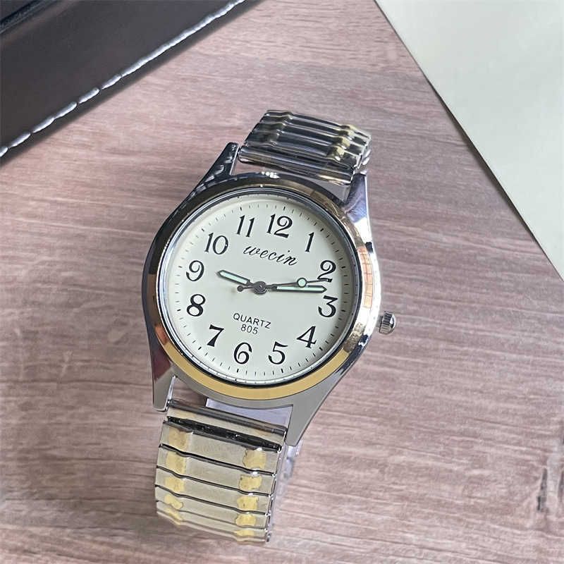 Montre pour homme avec ceinture dorée et cadran doré