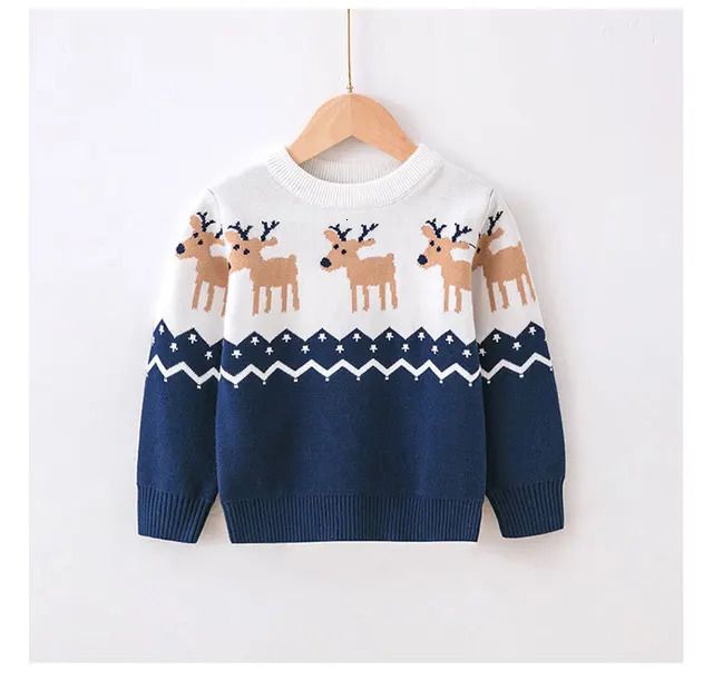 white and navy deer