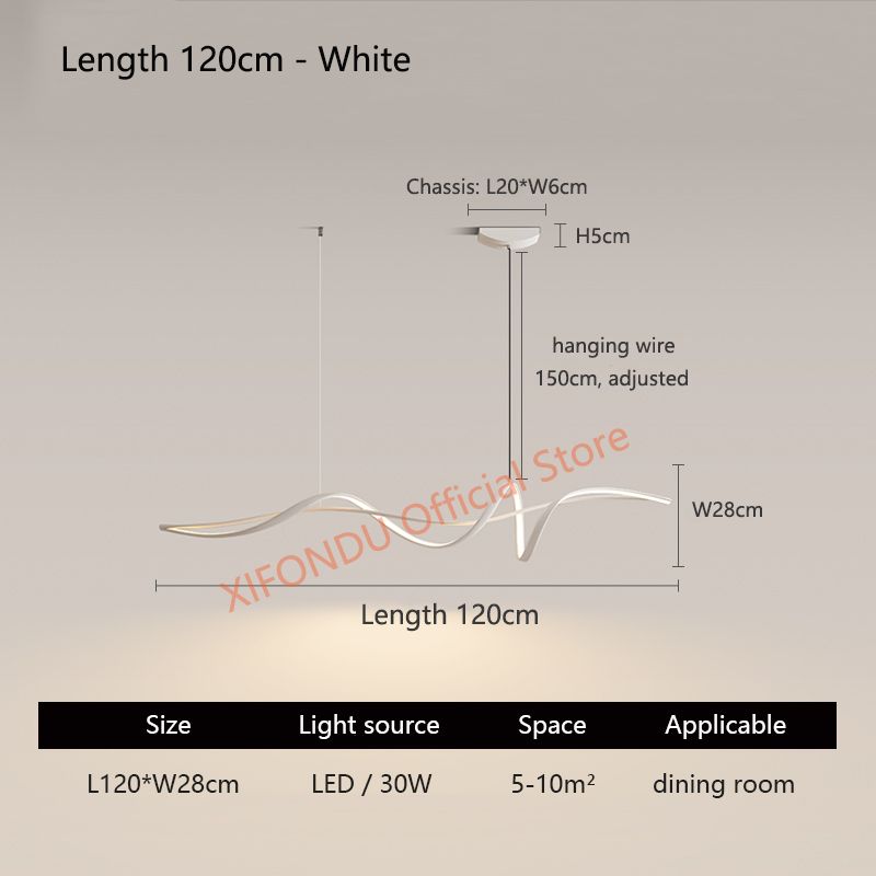 L120cm - White Changeable