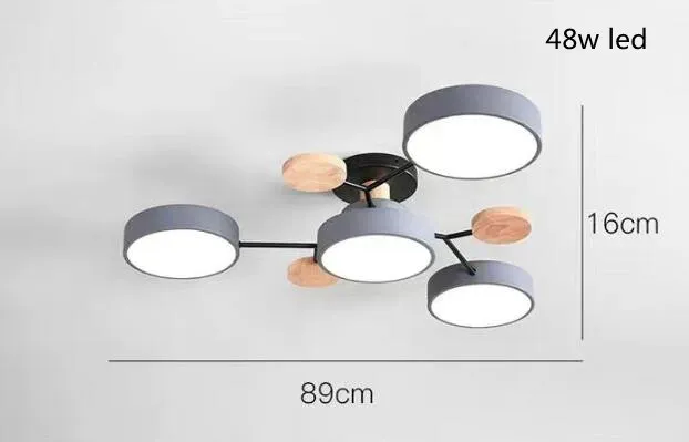 led caldo 3000k Grigio 4 lampade