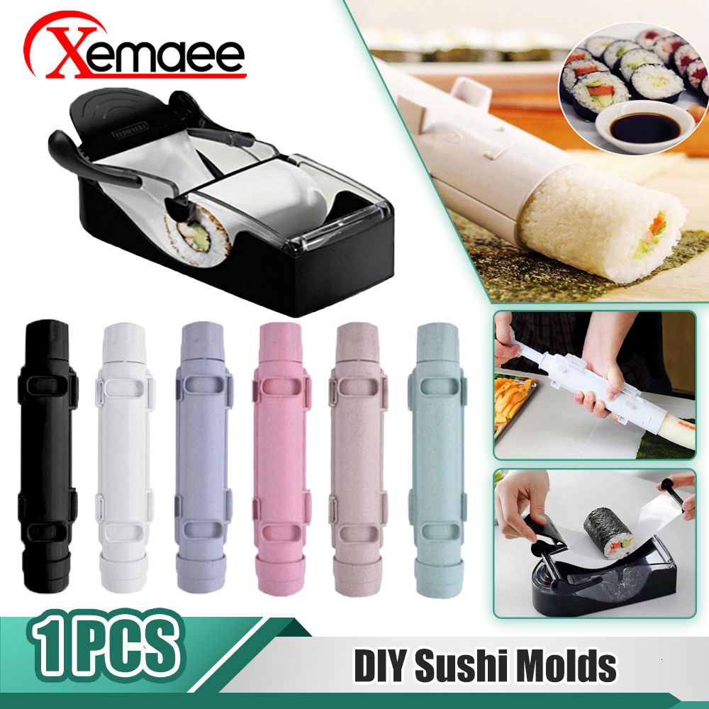 Quick Sushi Maker Japanese Roller Rice Mold Bazooka Vegetable Meat Rolling  Tool DIY Sushi Making Machine Kitchen Gadgets Tools