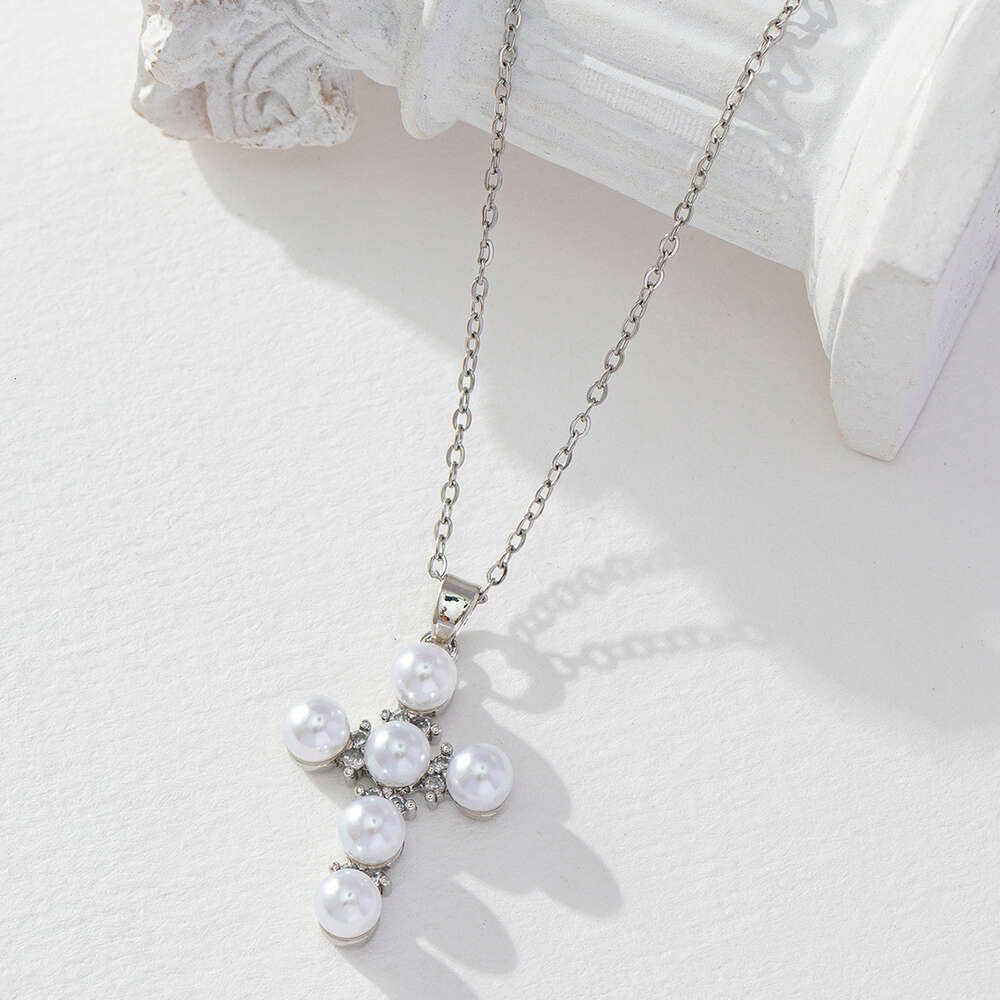 Pearl Cross Silver