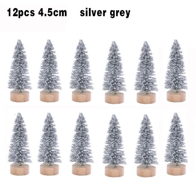 12pcs Silver Grey-45 mm