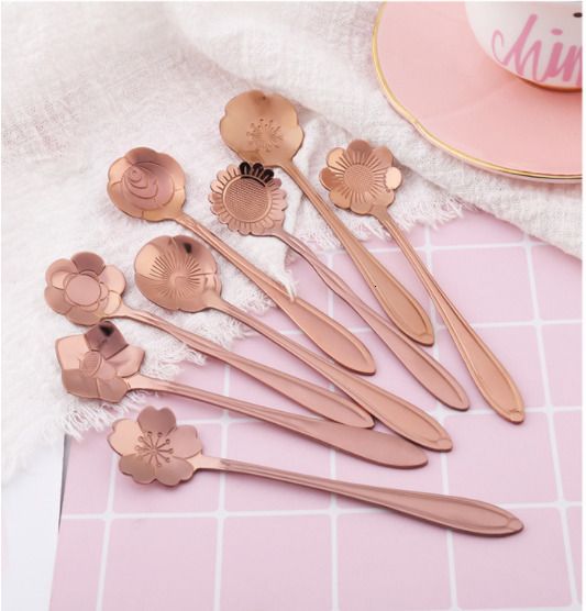 8pcs Rose Gold