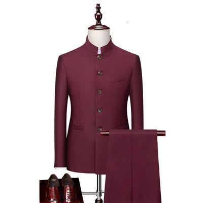 2PCS-Wine Red 206