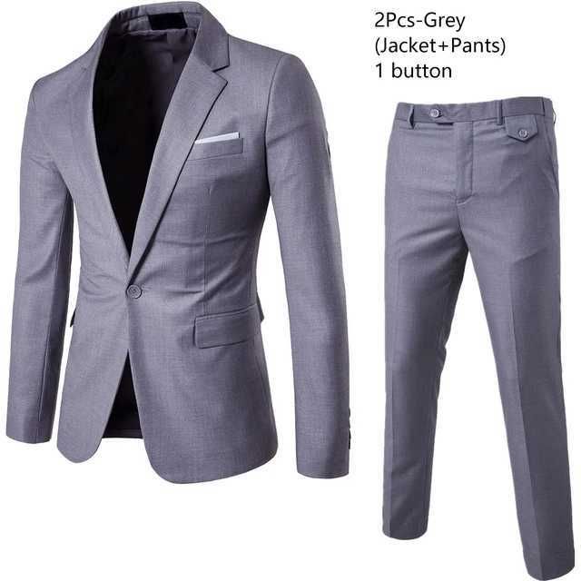 grey 2-piece suit