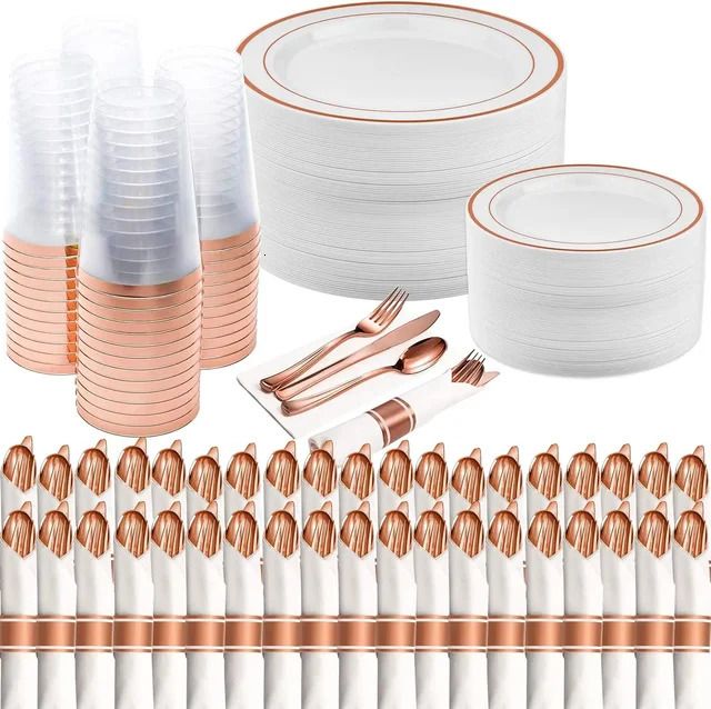 Rose Gold-350 Piece (50 gäster