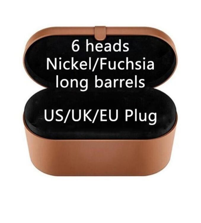 6 heads Nickel/Fuchsia long barrels