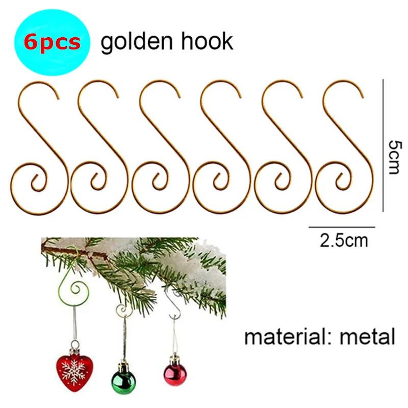 6pcs Goldener Haken