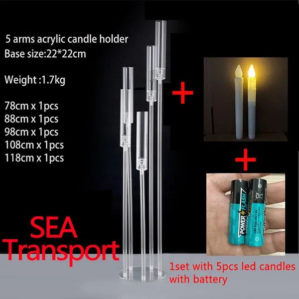 أرسل عن طريق البحر مع بطارية LED Candle+