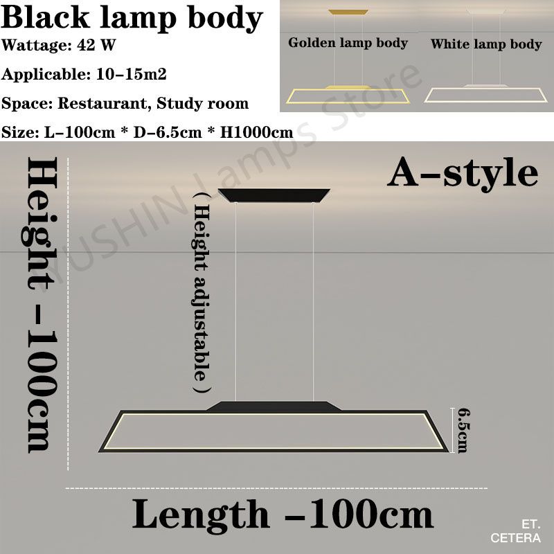 A-style White lamp body Length 100cm