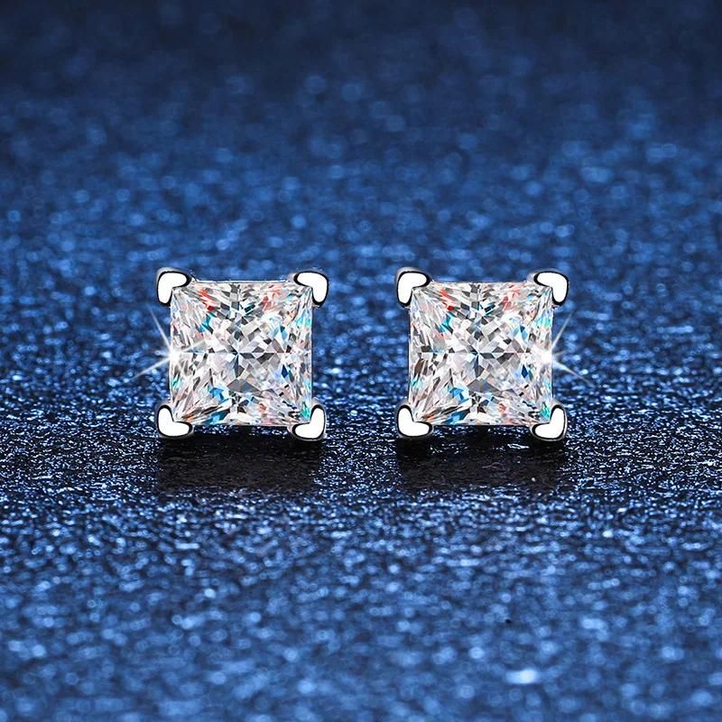 Moissanite Earring 1ctx2