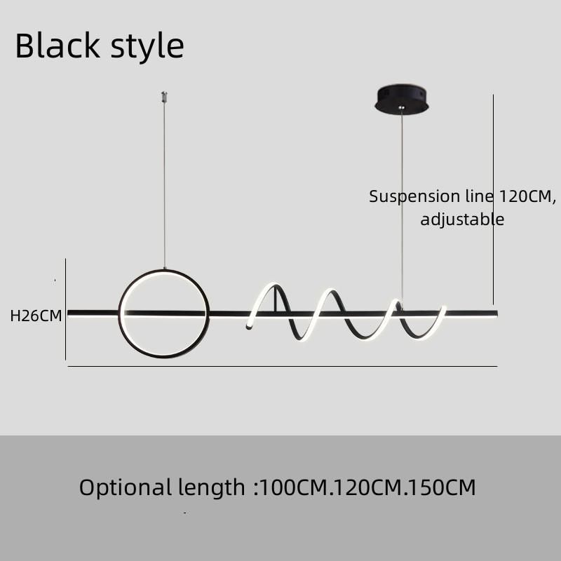 Black Style Comprimento100cm RC Dimmable