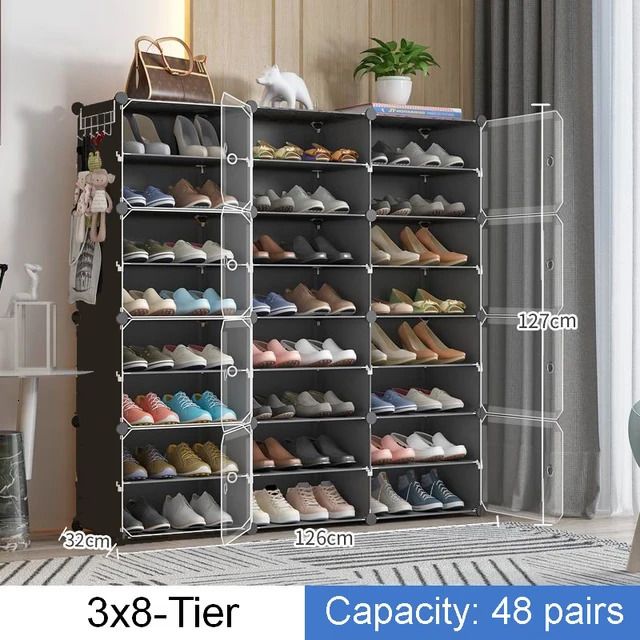 Zwart 3x8-tier