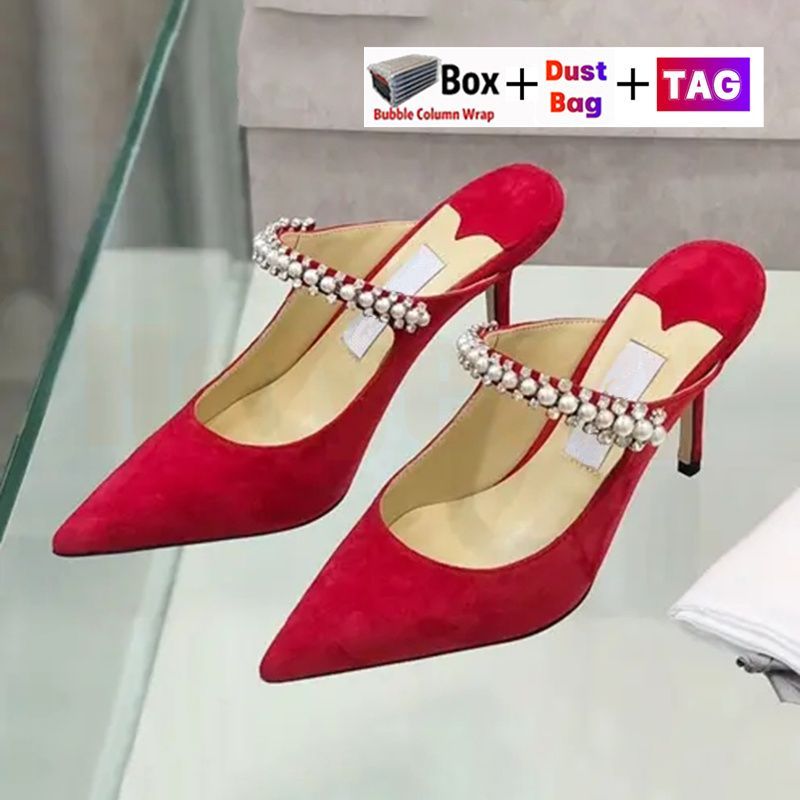 No.6- red suede heel