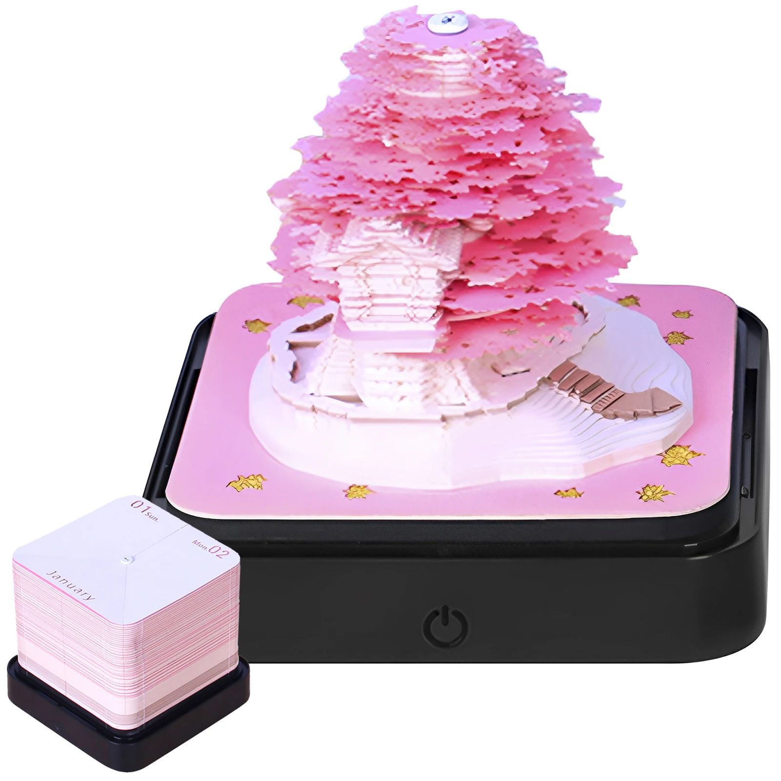 Casa sull'albero rosa a led