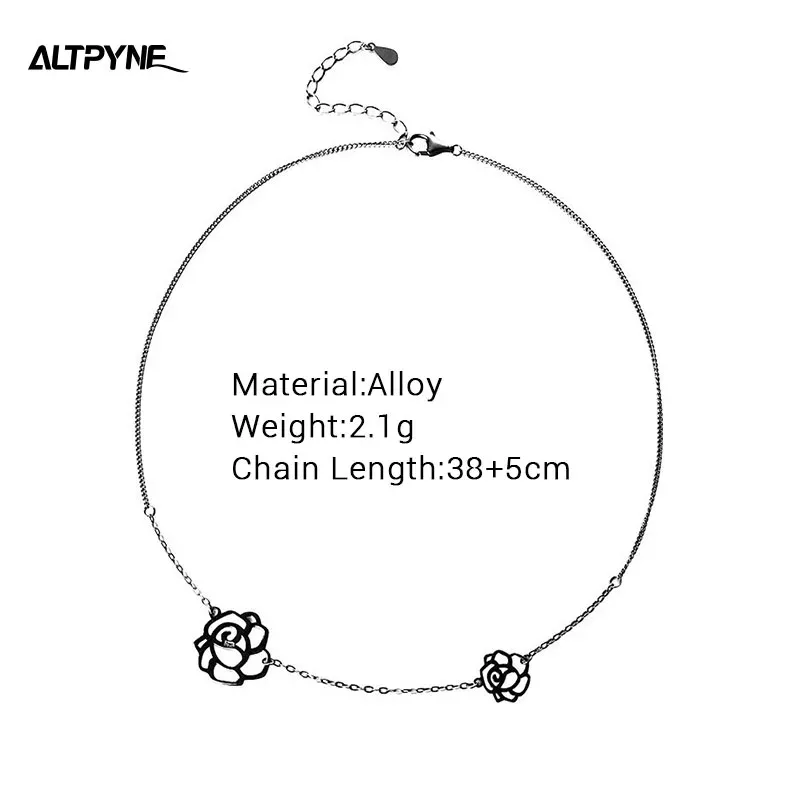 ALTPYNE China Black Flower Choker