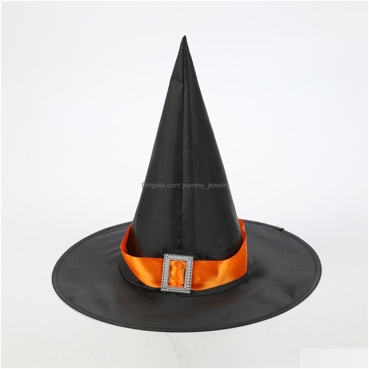 Orange Ribbon Square Buckle Cap