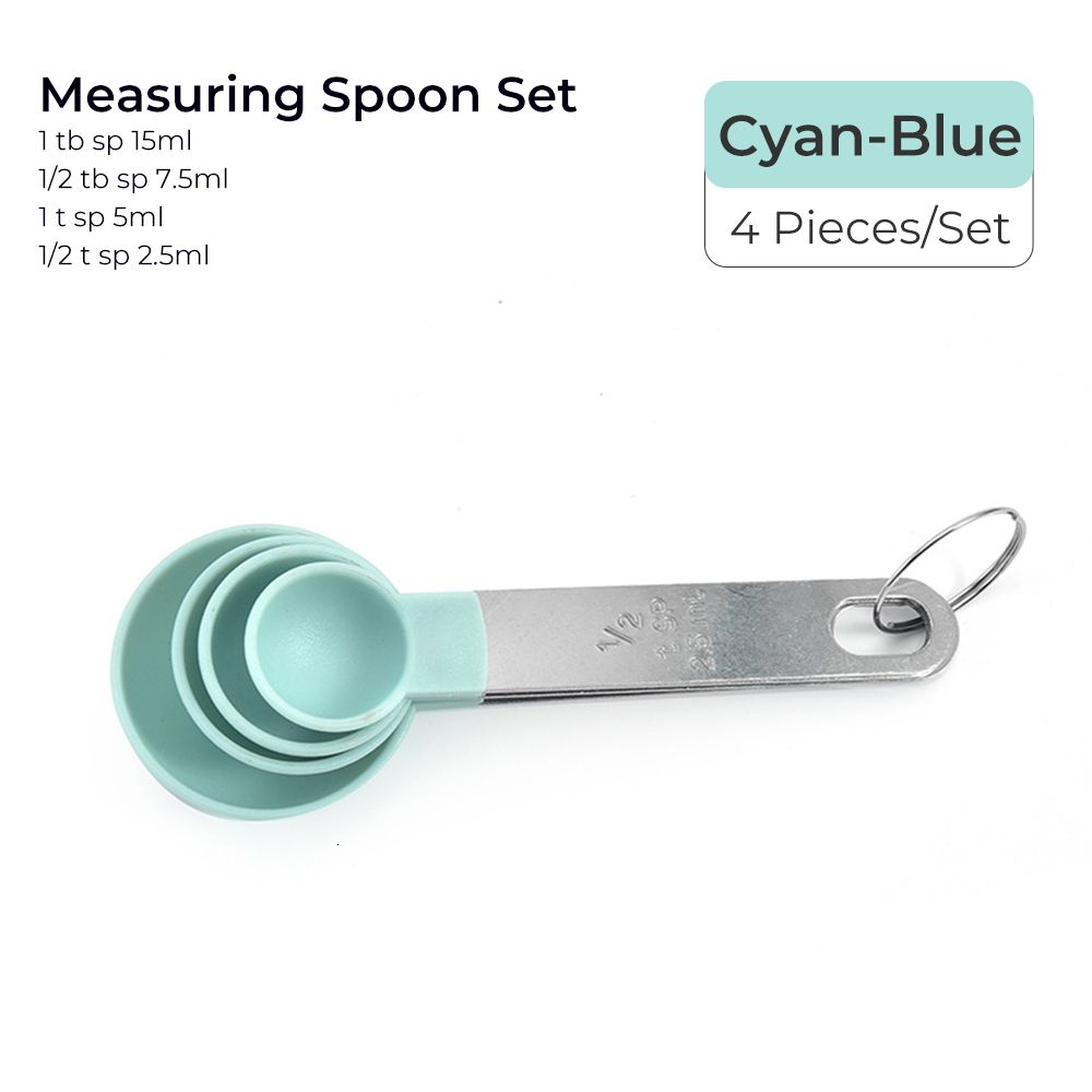 4pcs Blue Spoon