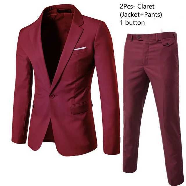 claret 2-piece suit