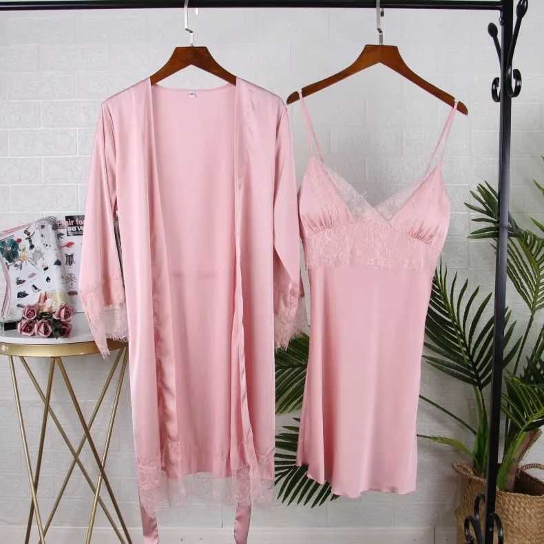 pink robe set