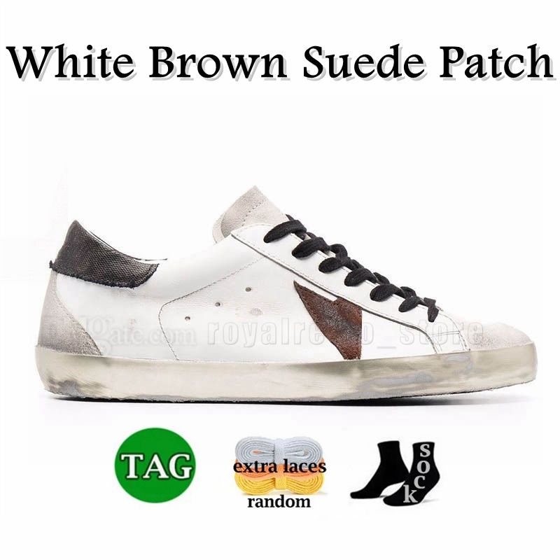 a43 white brown suede patch