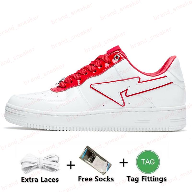 number.38 36-45 patent leather white red