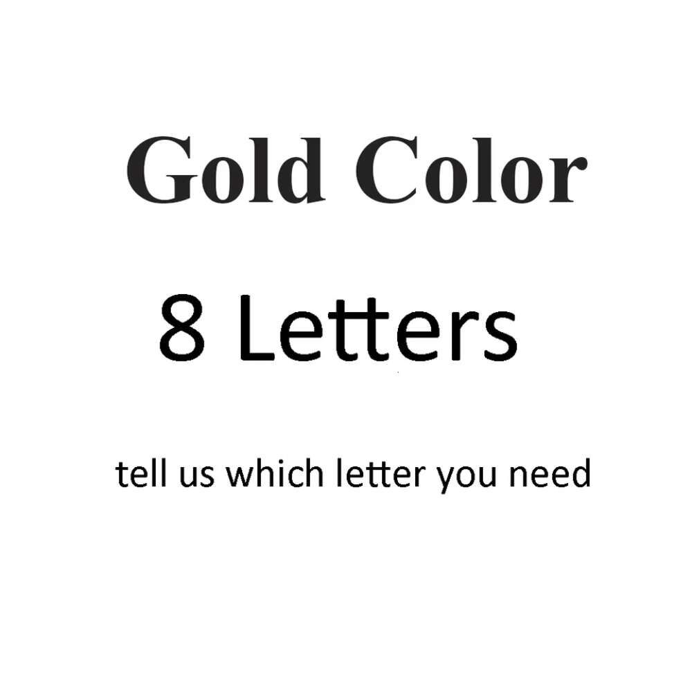 Colore oro-8 lettere-grandi dimensioni fai da te Na