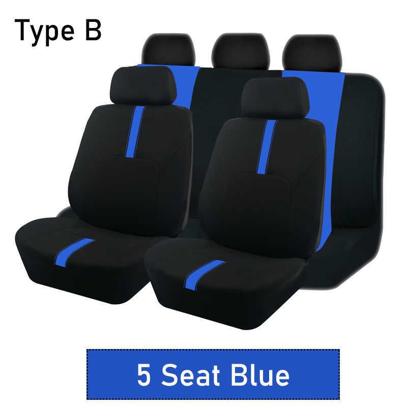B 5 сиденья синего цвета